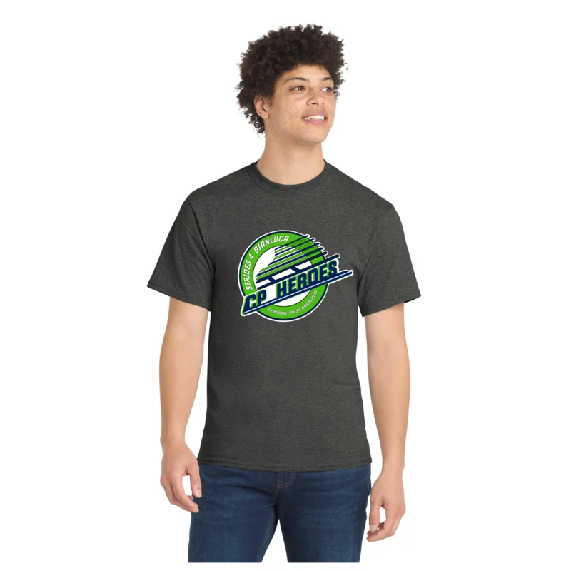 Heathered black CP Heroes - Port & Co™ Core Blend Tee