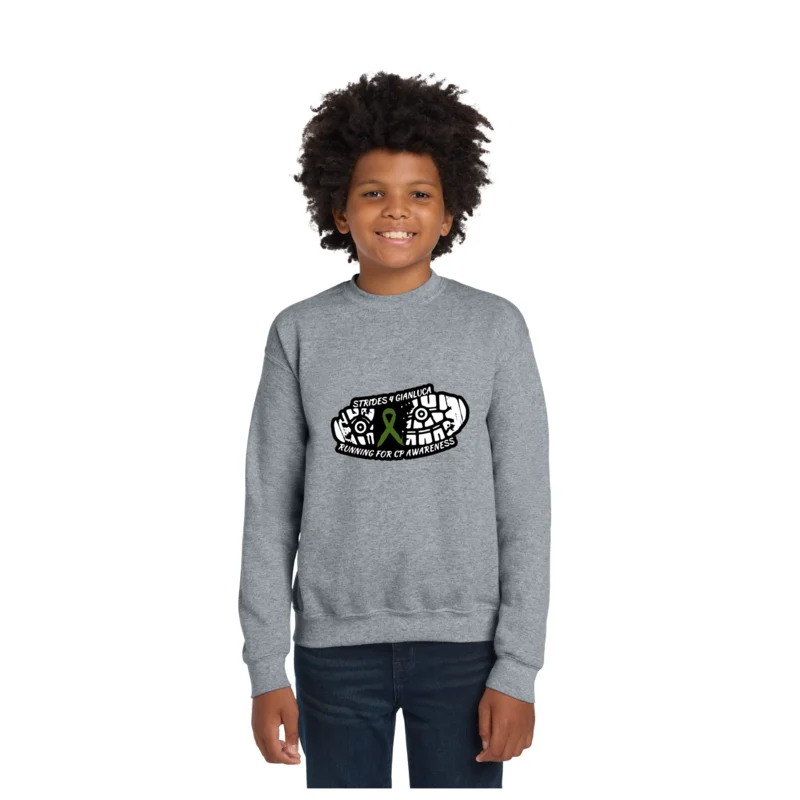 Running Club - Gildan Youth Heavy Blend Crewneck Sweatshirt