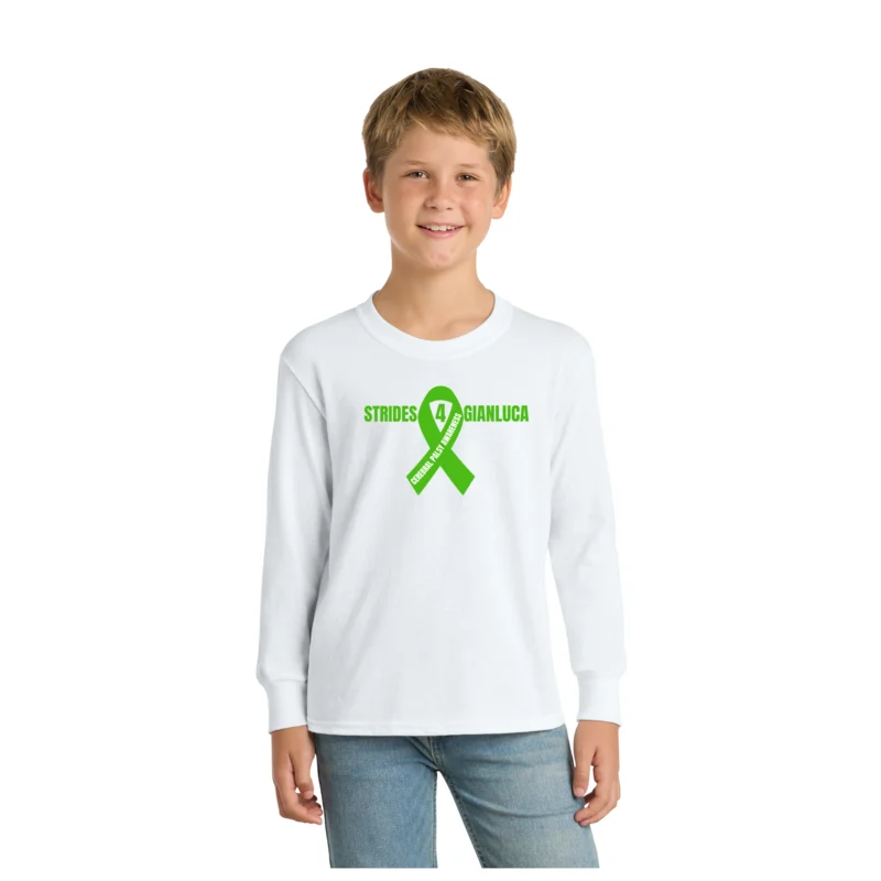 Strides 4 GIANLUCA - Port & Co Youth Long Sleeve Core Cotton Tee