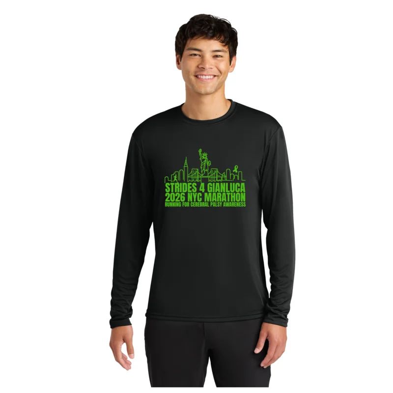 Black front Marathon - A4 Cooling Performance Long Sleeve Tee