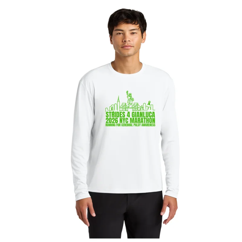 White front Marathon - A4 Cooling Performance Long Sleeve Tee
