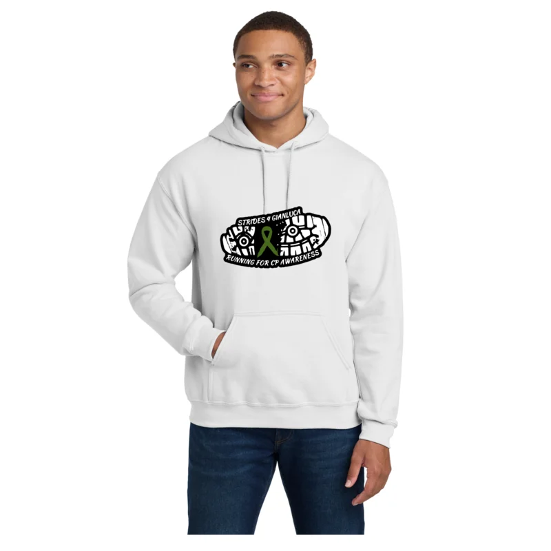 White Gildan® Heavy Blend™ Hooded Sweatshirt