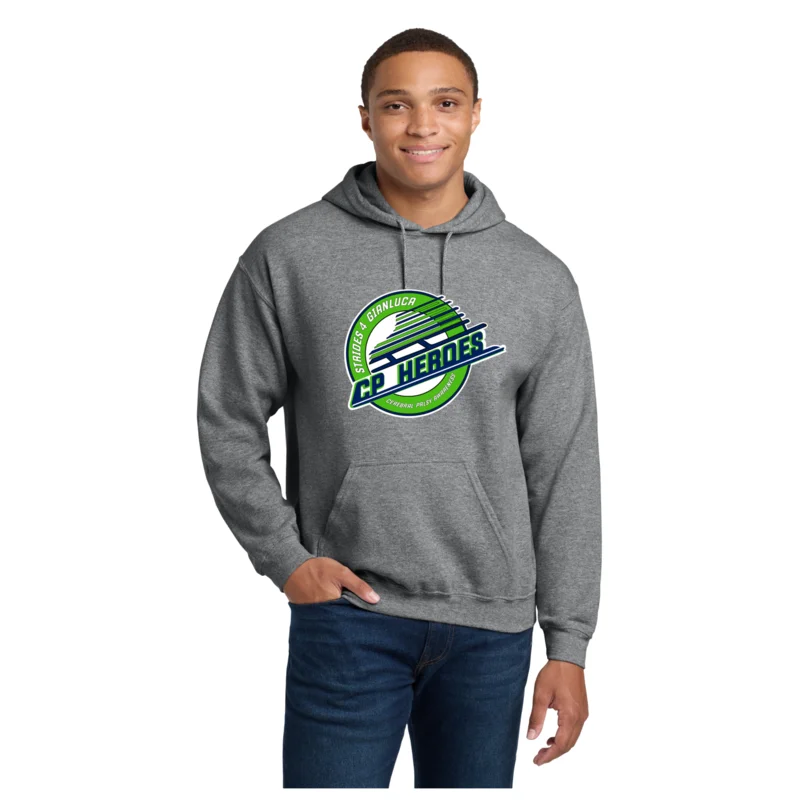 Graphite Heathered CP Heroes - Gildan® Heavy Blend™ Hooded Sweatshirt