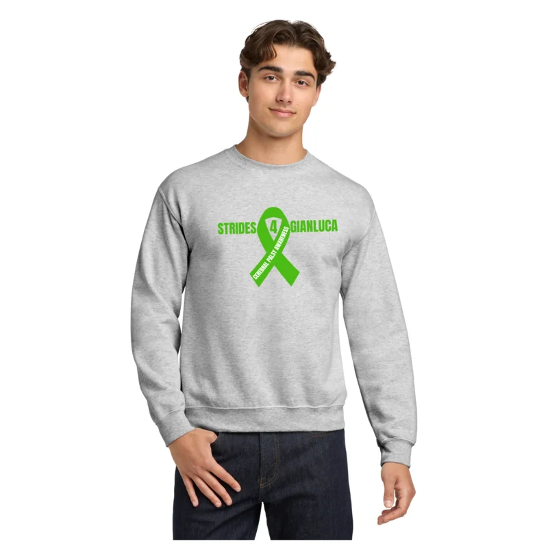 Ash STRIDES 4 GIANLUCA - GILDAN® HEAVY BLEND™ CREWNECK SWEATSHIRT