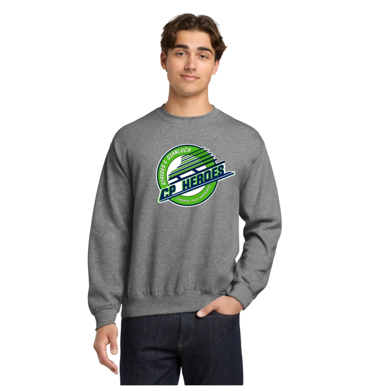 Graphite Heathered CP Heroes  - Gildan® Heavy Blend™ Crewneck Sweatshirt