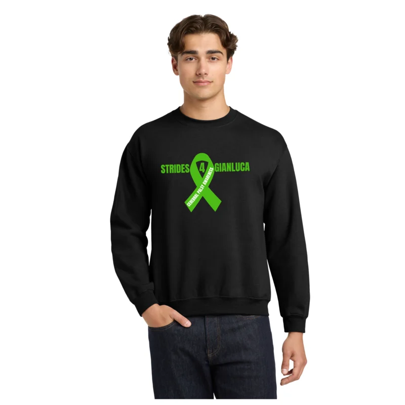 Black STRIDES 4 GIANLUCA - GILDAN® HEAVY BLEND™ CREWNECK SWEATSHIRT