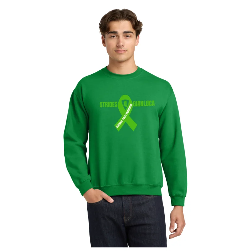 Kelly green STRIDES 4 GIANLUCA - GILDAN® HEAVY BLEND™ CREWNECK SWEATSHIRT