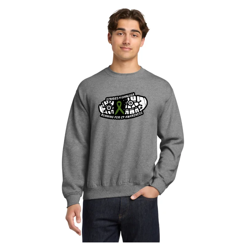 Graphite Heathered Running Club - Gildan® Heavy Blend™ Crewneck Sweatshirt