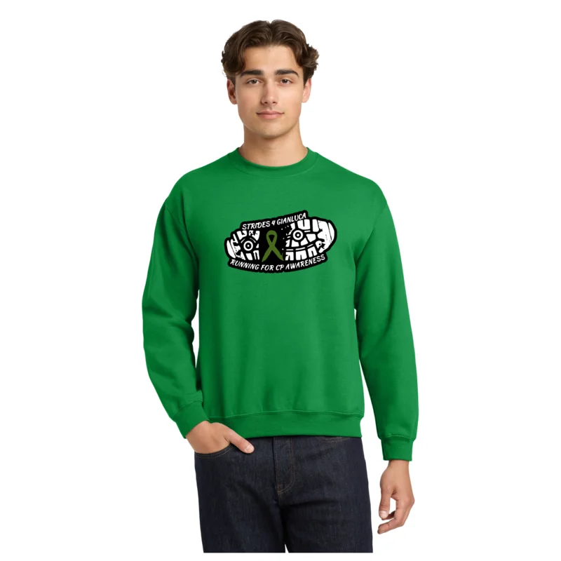 Kelly green Running Club - Gildan® Heavy Blend™ Crewneck Sweatshirt