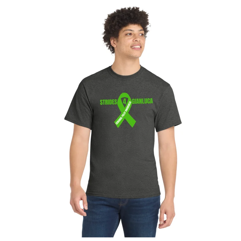 Heathered black Strides 4 GIANLUCA - Port &amp; Co™ Core Blend Tee