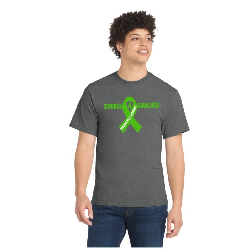 Heathered Graphite Strides 4 GIANLUCA - Port &amp; Co™ Core Blend Tee