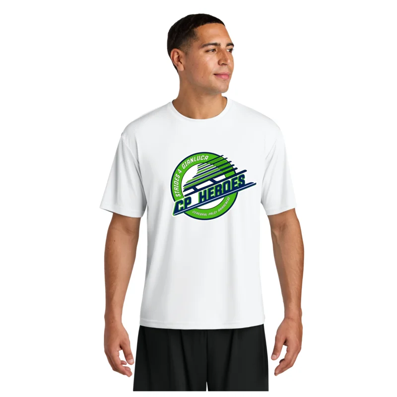White cooling performance short sleeve tee