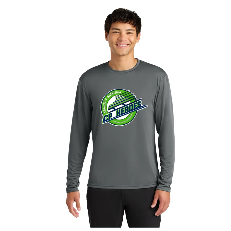 Graphite long sleeve cooling performance tee