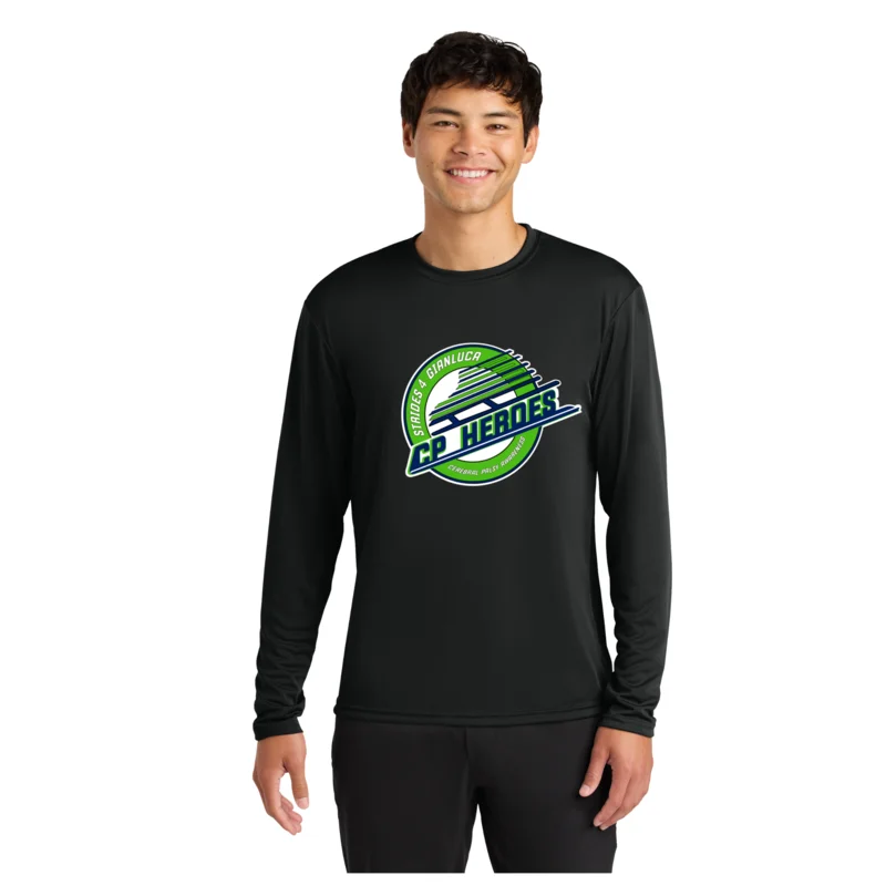 Black long sleeve cooling performance tee