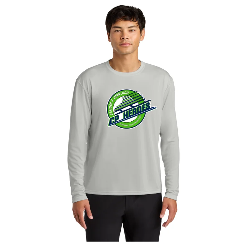 Silver long sleeve cooling performance tee