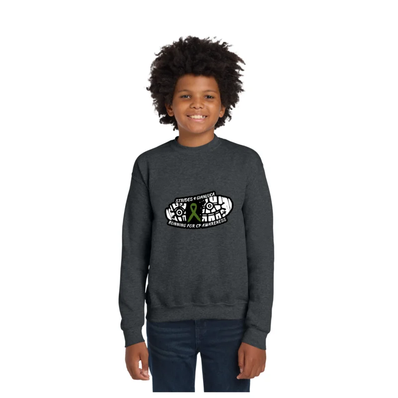 Running Club - Gildan Youth Heavy Blend Crewneck Sweatshirt