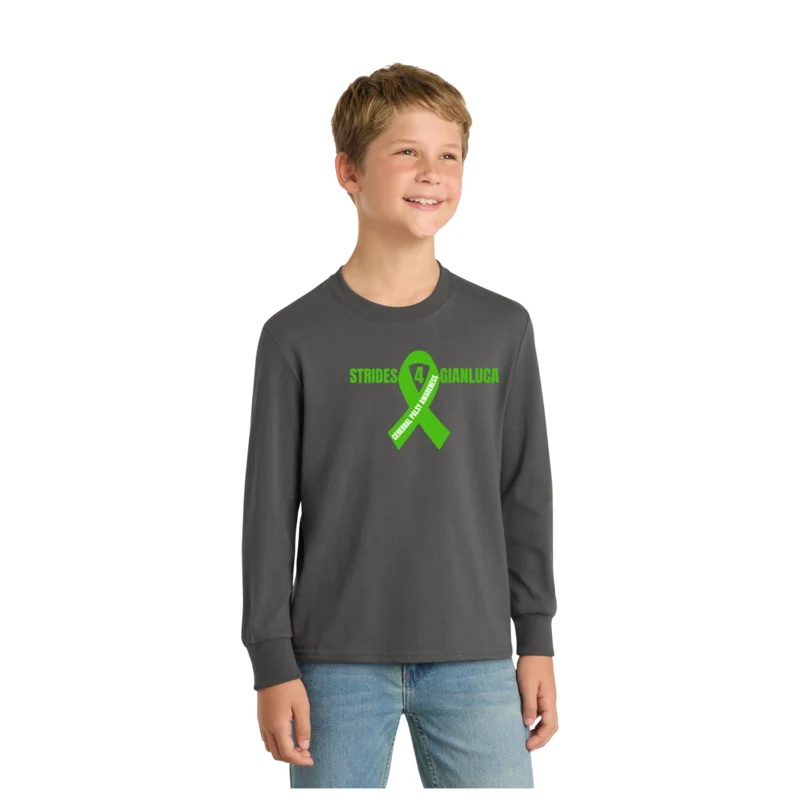Strides 4 GIANLUCA - Port &amp; Co Youth Long Sleeve Core Cotton Tee