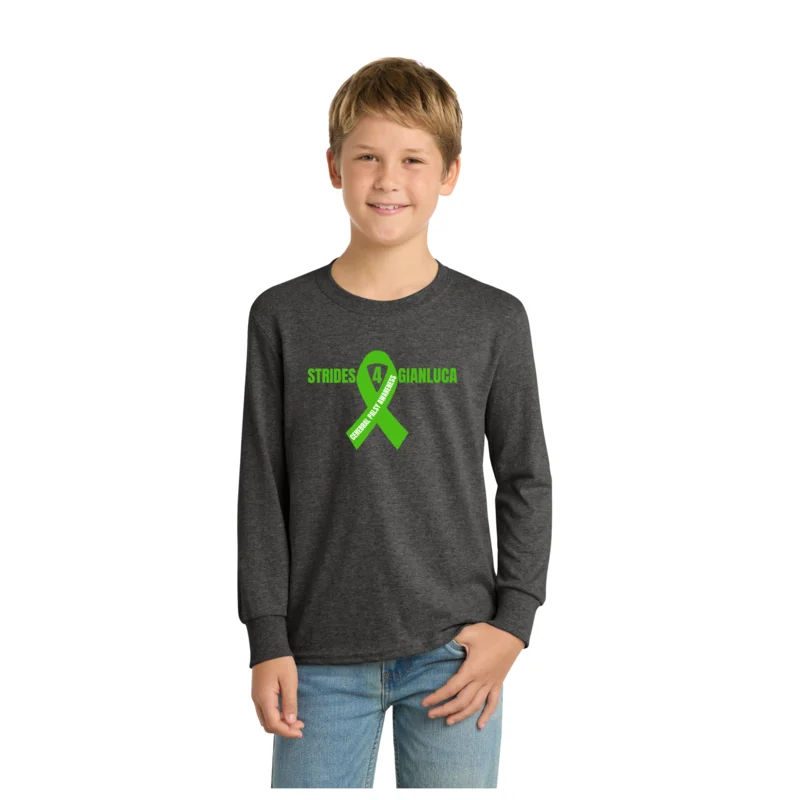 Strides 4 GIANLUCA - Port &amp; Co Youth Long Sleeve Core Cotton Tee