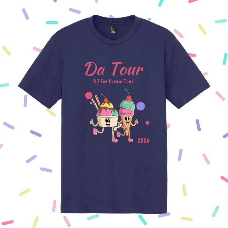 Ice cream tour blue tee